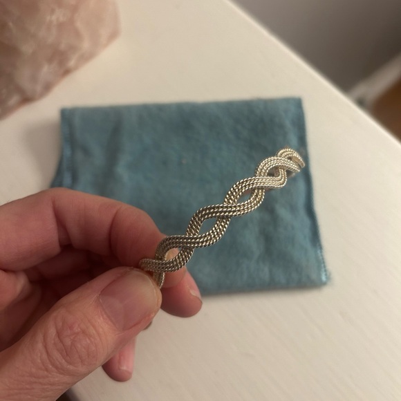 New Anna Beck Sterling Silver Braided Rope Cuff Bracelet - Picture 2 of 4